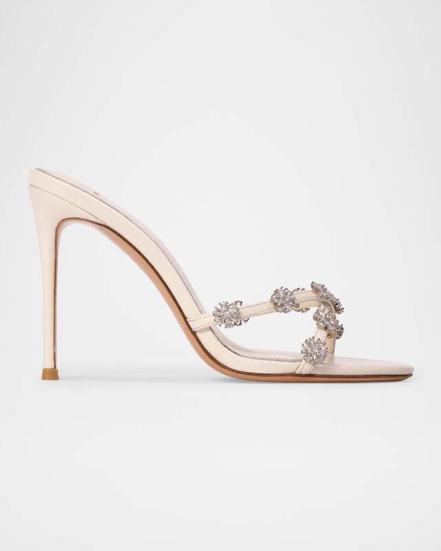 Summer Crystal Crisscross Slide Sandals